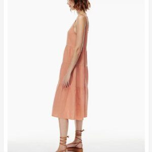 Aritzia Wilfred Free Firefly Midi Dress size XS in summer peach / orange